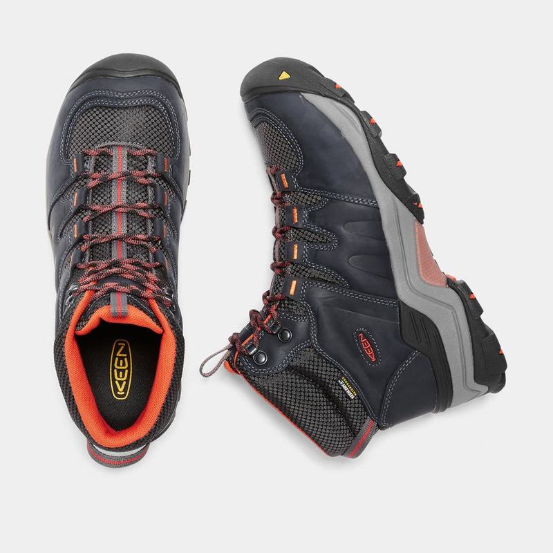 Keen Gypsum II Waterproof Mid Mens Hiking Boots Black Stockists NZ (6384-GYKTR)